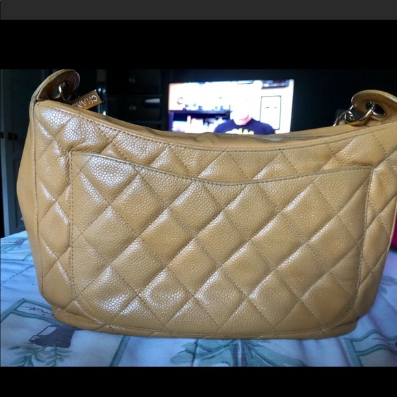 Tan beige Classic Chanel Timeless shoulder bag - Picture 9 of 16